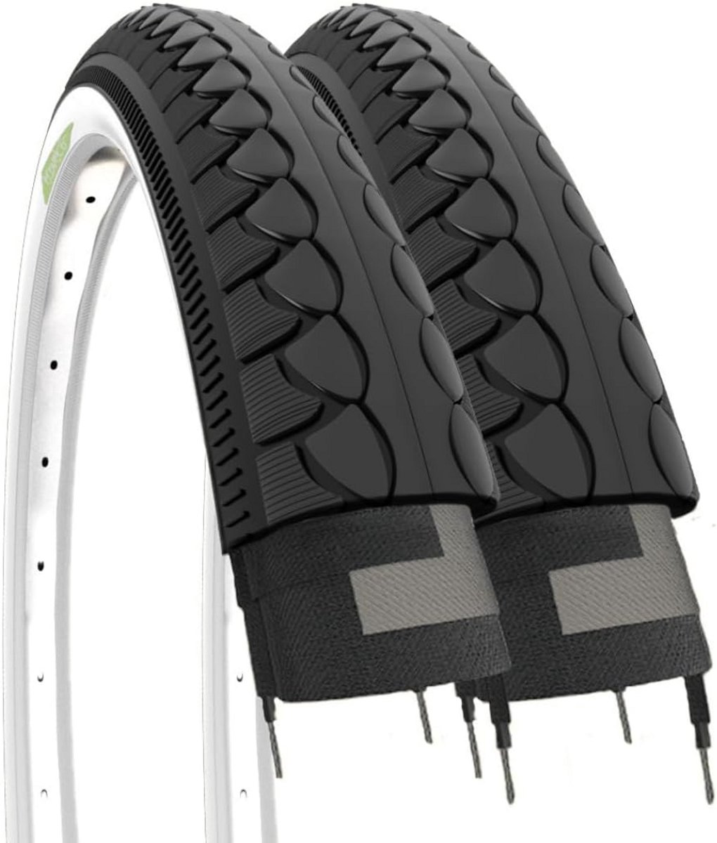 Stevige 26-inch Mountainbike Banden Slick Zwart Wit voor MTB