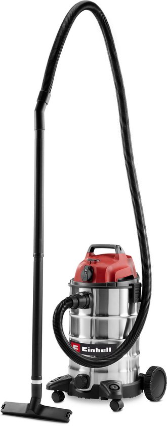 Einhell Elektrische Nat-/Droogzuiger TC-VC 3055 SA - 900 W - 190 mbar - 30 L - Automatisch stopcontact: 2000 W - Incl. diverse accessoires - Kunststof slang - 2-delige kunststof buis