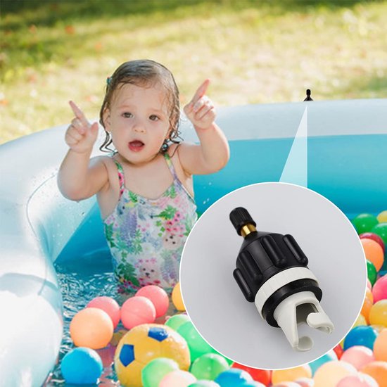 Universele Opblaaspomp Adapter voor SUP, Rubberboot en Luchtbed van Merkloos — afbeelding 4