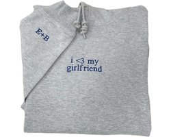 Gepersonaliseerd Geborduurd Sweatshirt met Liefdesboodschap | Uniek Valentijnscadeau