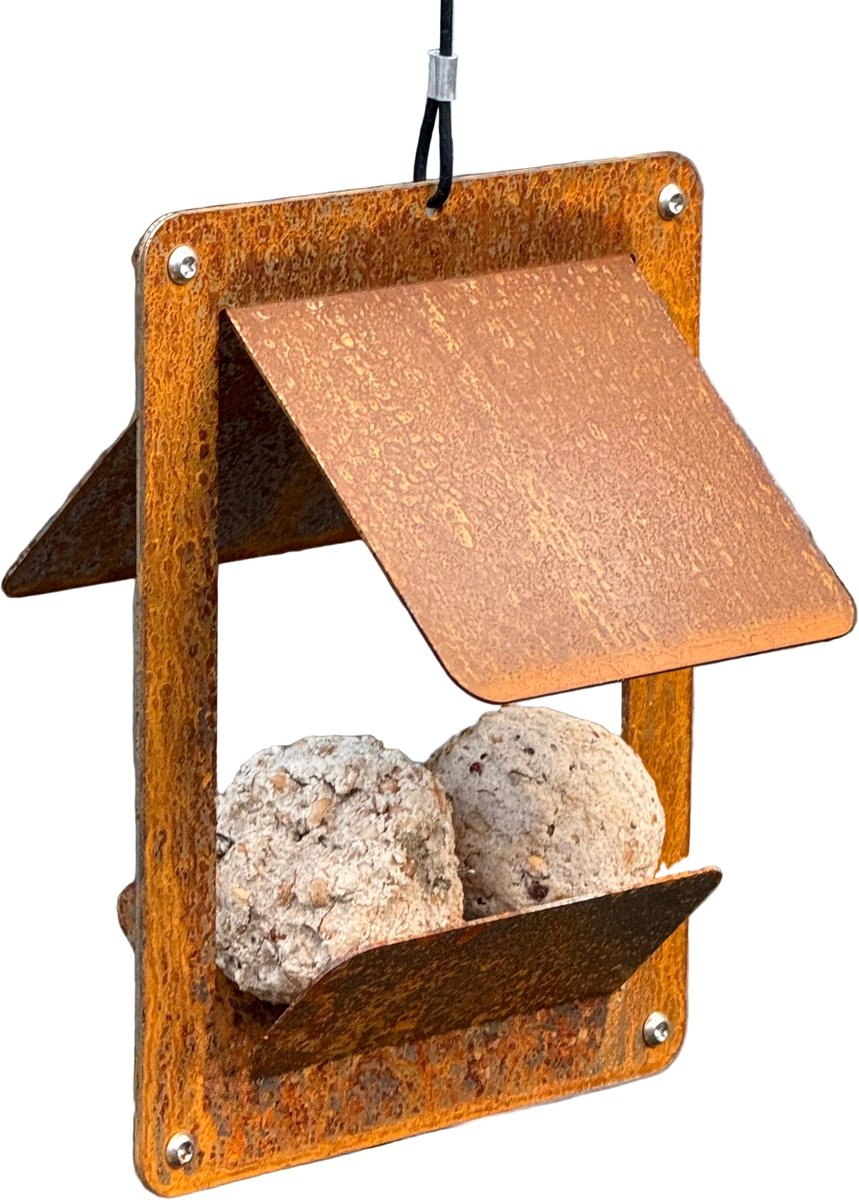 Vogelvoederschaal SONGBIRD - CORTENSTAAL - Hangmodel