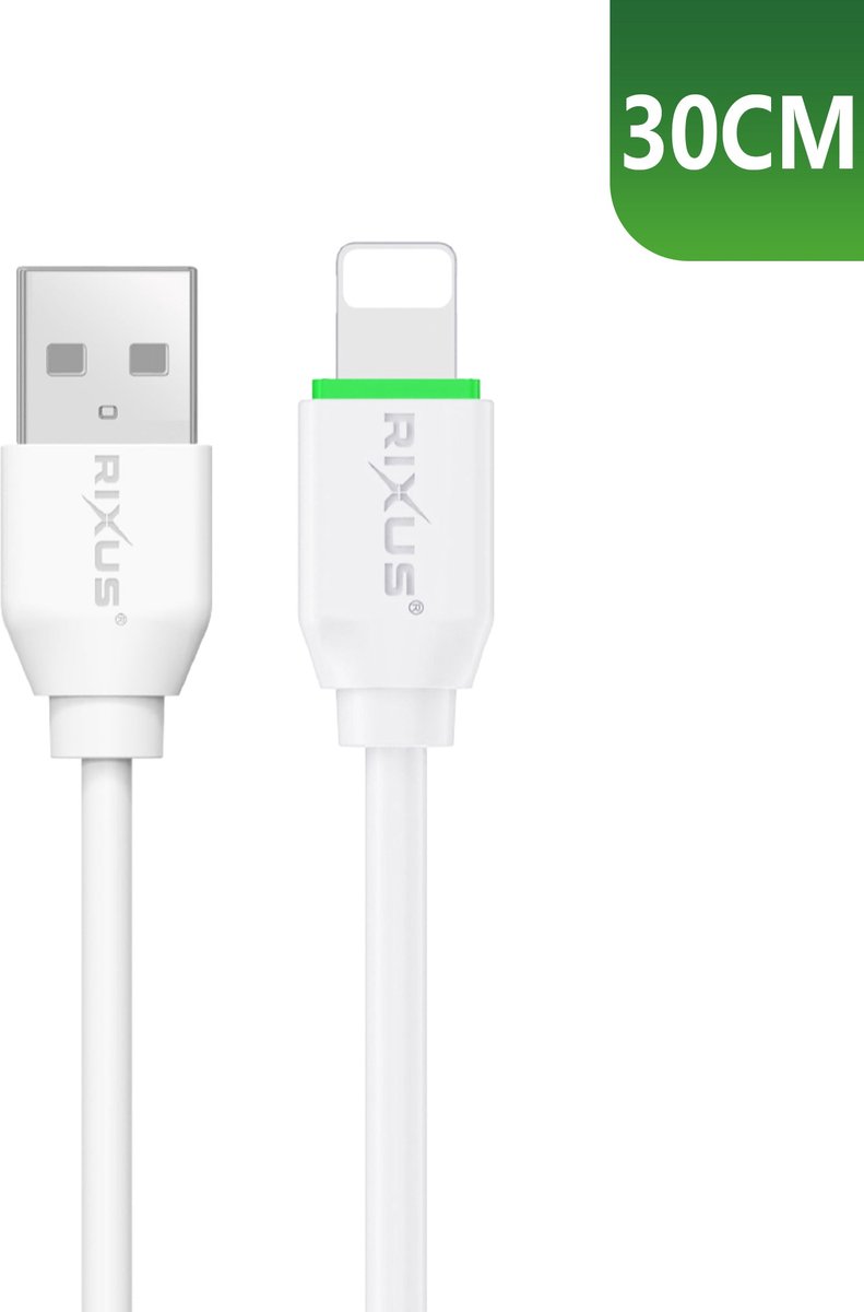 Rixus RXUC13AL Charging Cable USB-A To Lightning 30cm White