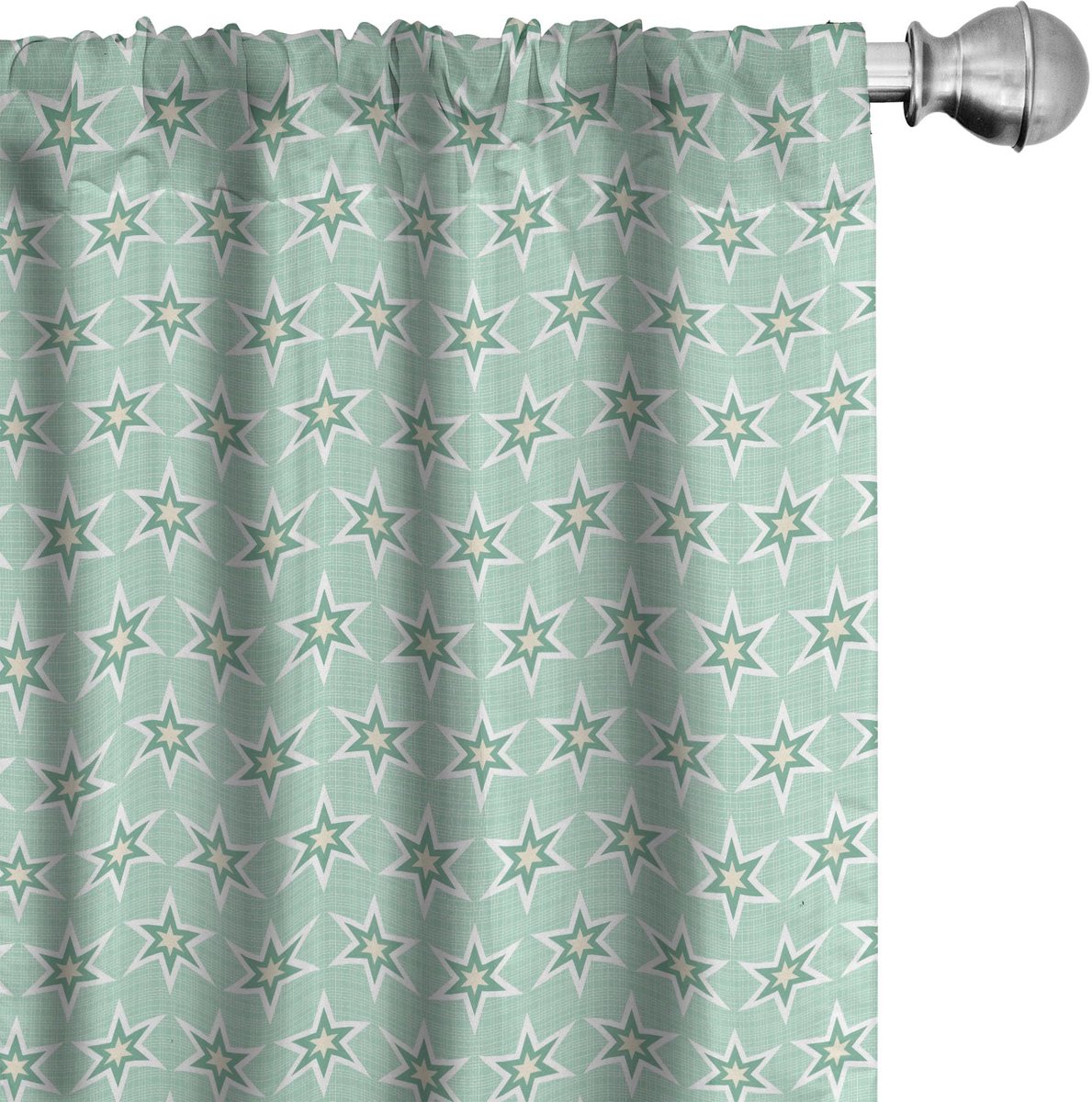 ABAKUHAUS Mint – Gordijnen 2x75x175 cm – Mikrofaser, Halfdonkerend