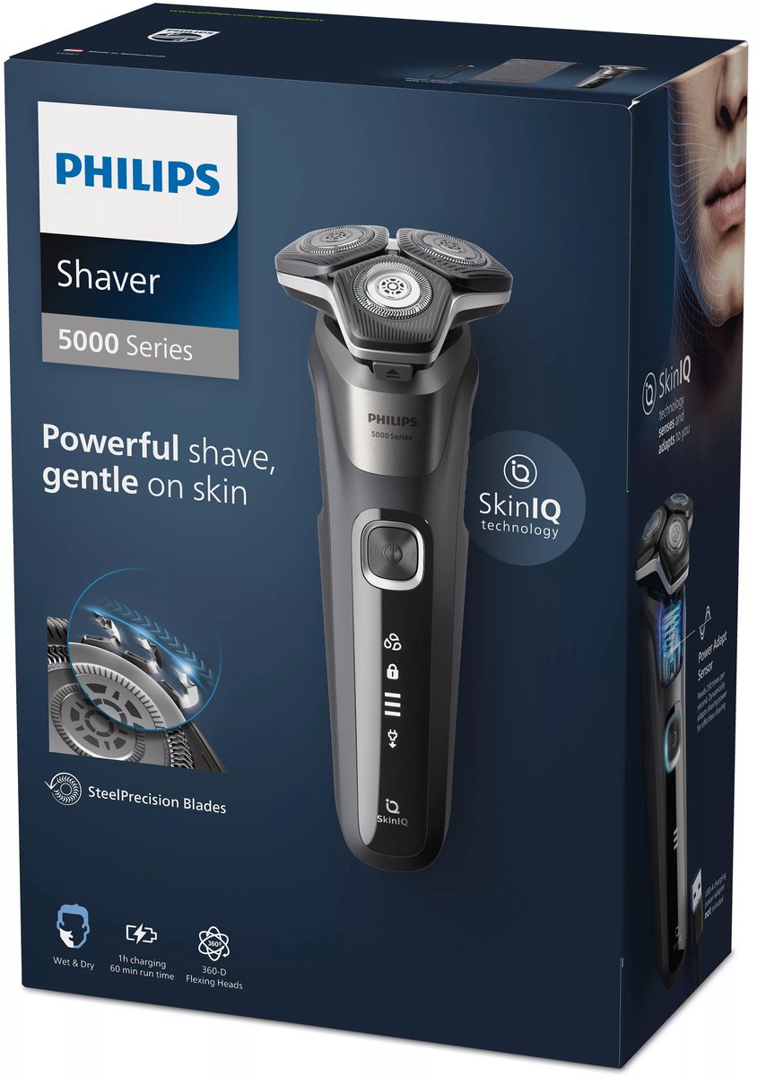 Philips Shaver Series 5000 Elektrisch scheerapparaat voor nat en droog scheren S5887/10