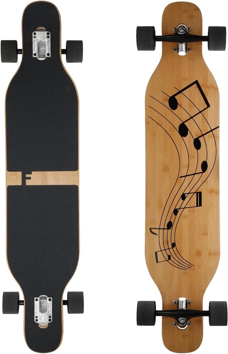 Drop Through Longboard Cruiser Compleet Flexibele Treden & Snelle Lagers