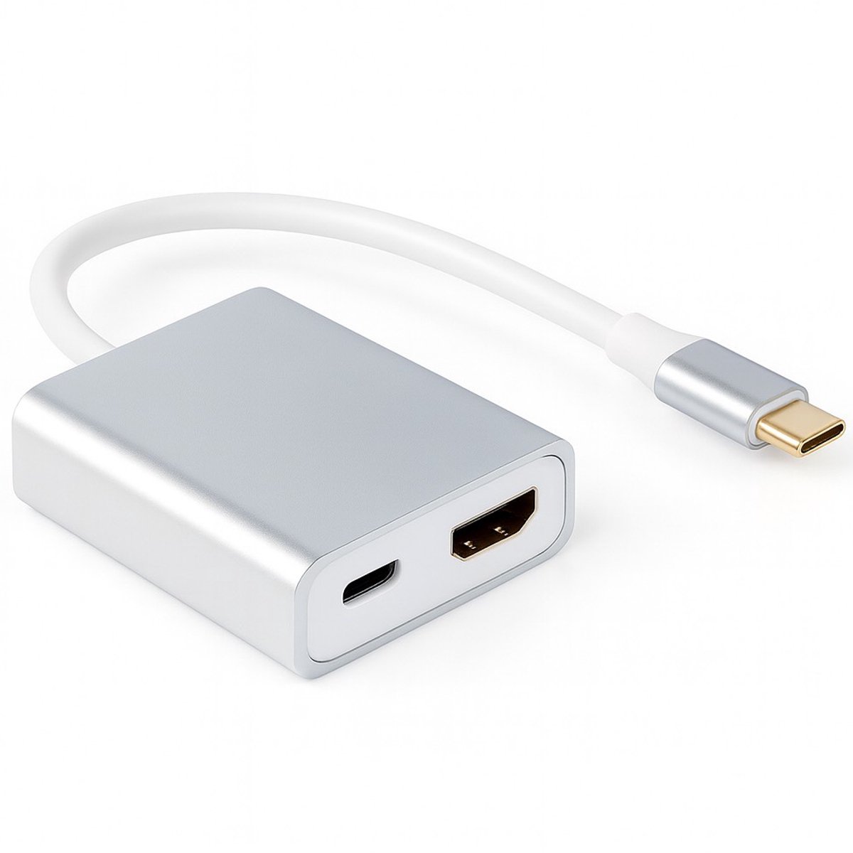 USB C naar HDMI-adapter - 4K Ultra HD - 0.2 meter - Wit - Allteq