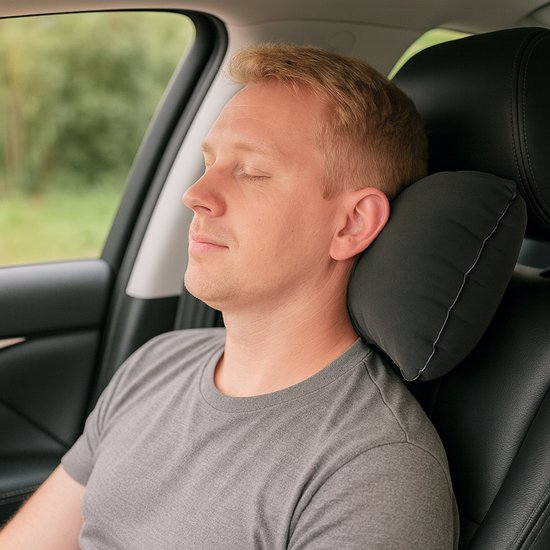 Opblaasbaar Reiskussen - Lichtgewicht Kussen voor Vliegtuig, Auto, Kamperen en Vakantie - 3BMT® — afbeelding 5