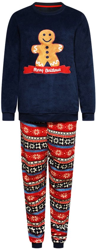 Kerst Lounge Set Donkerblauw - Huispak Trainingspak Joggingpak - Unisex - Kersttrui + Kerstbroek - Heren M & L - Dames L & XL - Pyjama Kerstpyjama