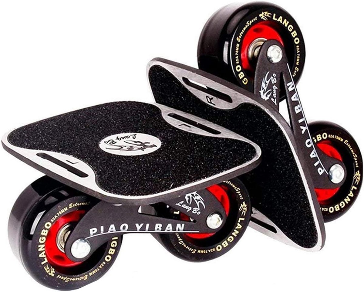 Draagbare Split Skateboard Voor Teens en Volwassenen Dynamisch Rijplezier Rood