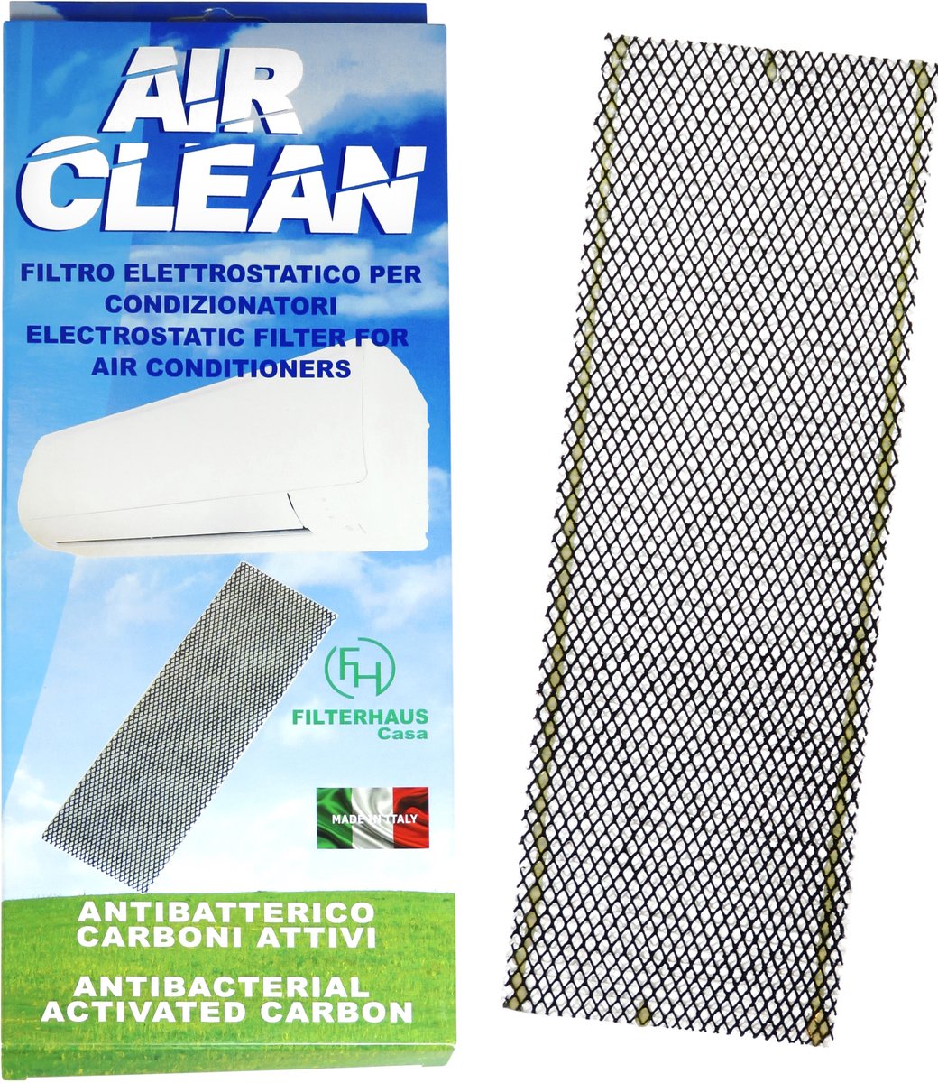 FILTERHAUS universele elektrostatische airco filter - 29,5 x 10 cm - 5 mm - Geschikt voor Mitsubishi en Daikin modellen - Mobiel en Split Unit Luchtreiniger