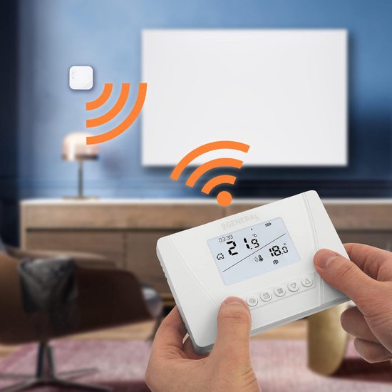 Draadloze Programmeerbare Thermostaat Set met Ontvanger voor CV-ketel