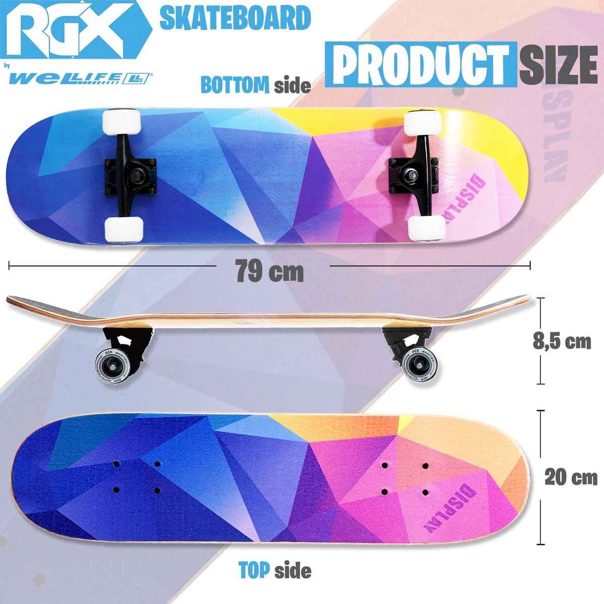 Compleet Skateboard Hout Compleet voor Beginners Jeugd en Volwassenen Dubbele Kick Concave Double Triangle