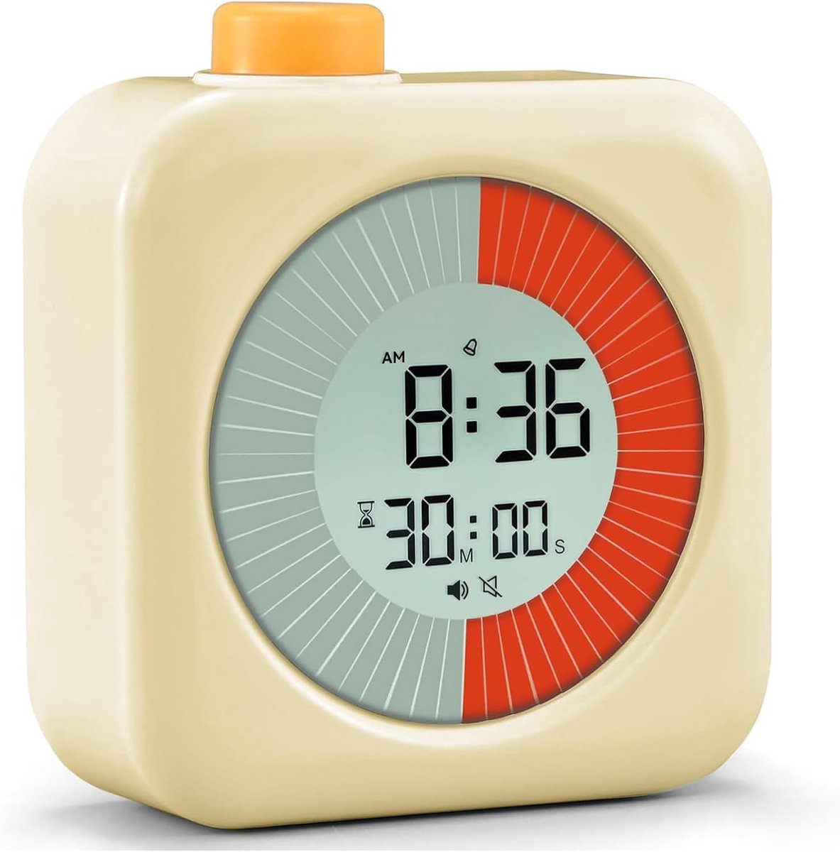 Visuele Timer 60 Minuten met Countdown, Aftellen, Klok en Wekker voor Focus