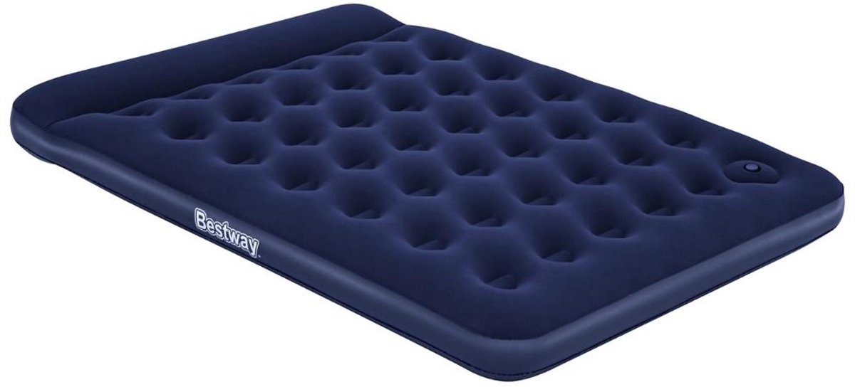 Bestway – Luchtbed – 2-Persoons – 152×203×28 cm – Blauw – Met Ingebouwde Voetpomp - 2-persoons Luchtbed - Campingbed - Buitenbed - Logeerbed - Voetpomp Luchtbed