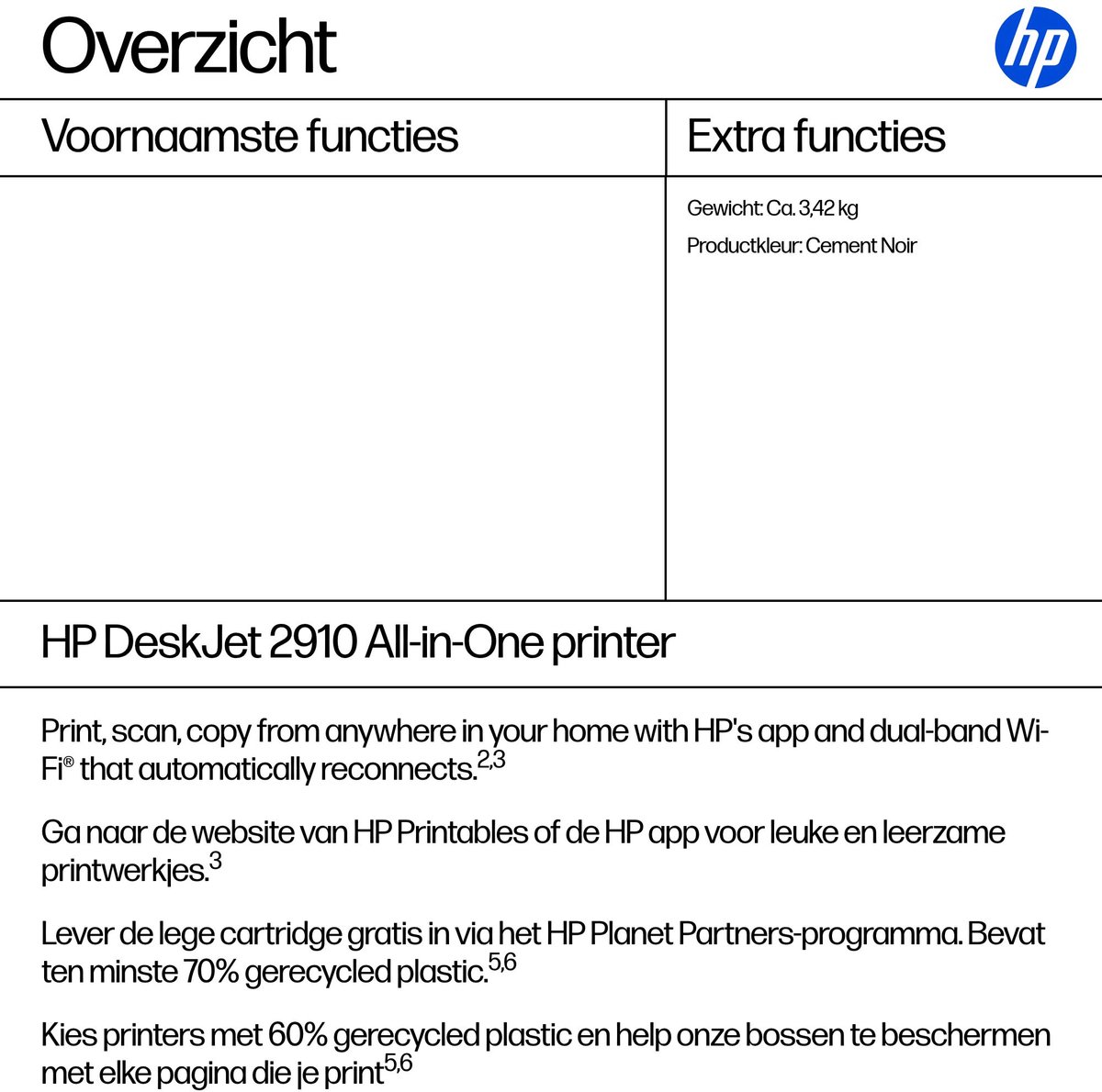 HP DeskJet 2910 Draadloos All-in-One Kleur Printer — afbeelding 4