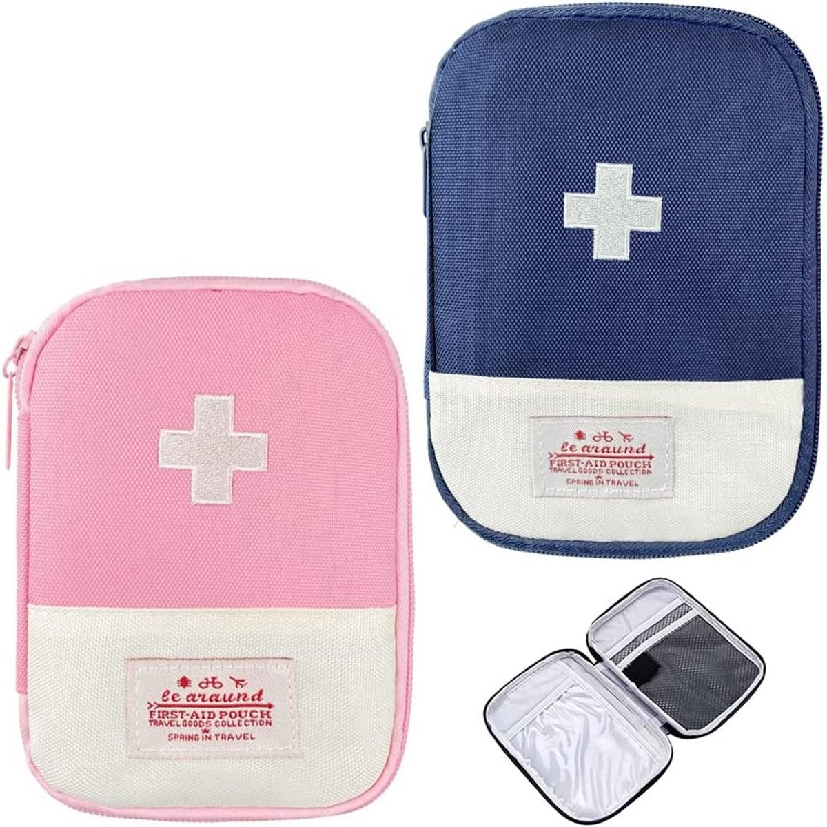 2 Stuks Waterdichte Medicijntasjes - Draagbare & Compacte EHBO Set