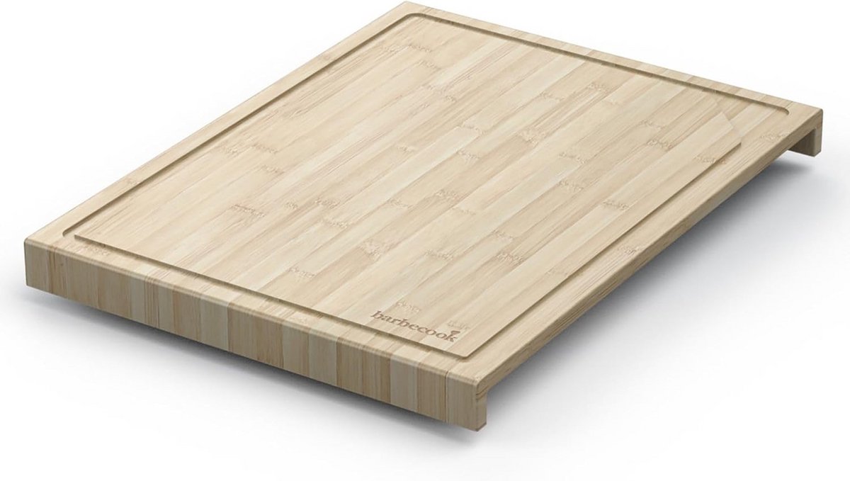 Grote bamboe snijplank met sapgeul voor buitenkeuken of BBQ