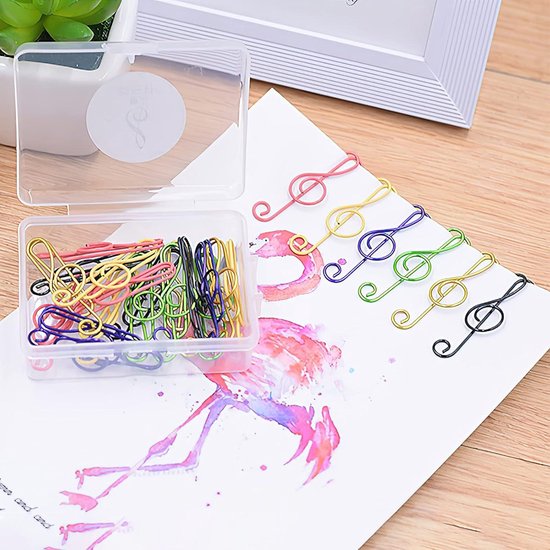 130 Stuks Roségouden Hartvormige Paperclips – In Transparante Opbergdoos – Roestvrij Staal – Voor Kantoor, School En Cadeauverpakking