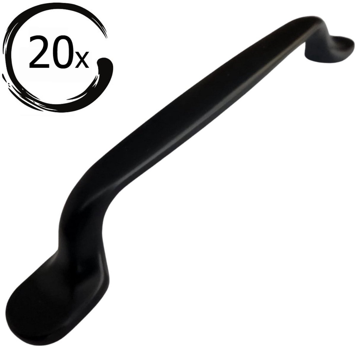 20X Handgrepen Zwart 128mm Boormaat - Greepjes - Handgreep - Handgrepen keukenkastjes - Handvatten - Meubelgreep Zwart - Handgrepen voor deurtjes