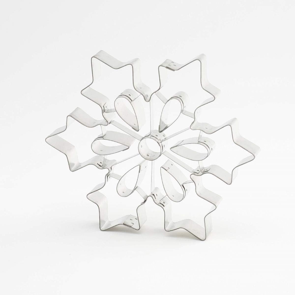 Grote RVS Uitsteekvorm Sneeuwvlok (19,5 cm) - Gladde Rand voor Koekjes en Taartdecoratie