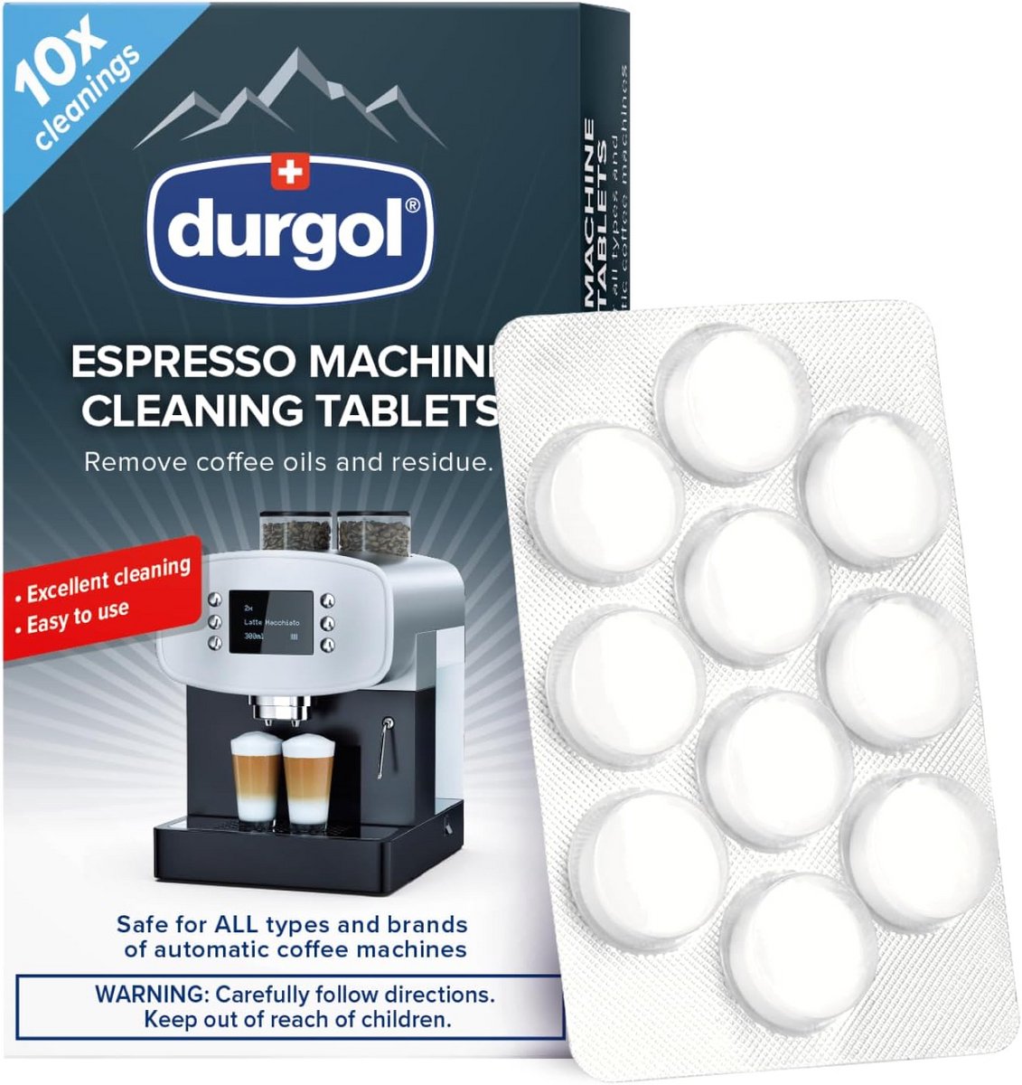 Reinigingstabletten voor Espressomachines en Koffiezetapparaten - 10 Stuks
