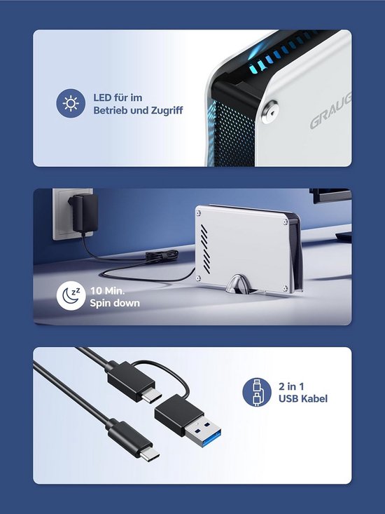 Externe Harde Schijf 8TB voor PS5 en PS4 - Geformatteerd voor Gaming Opslag van Merkloos — afbeelding 2