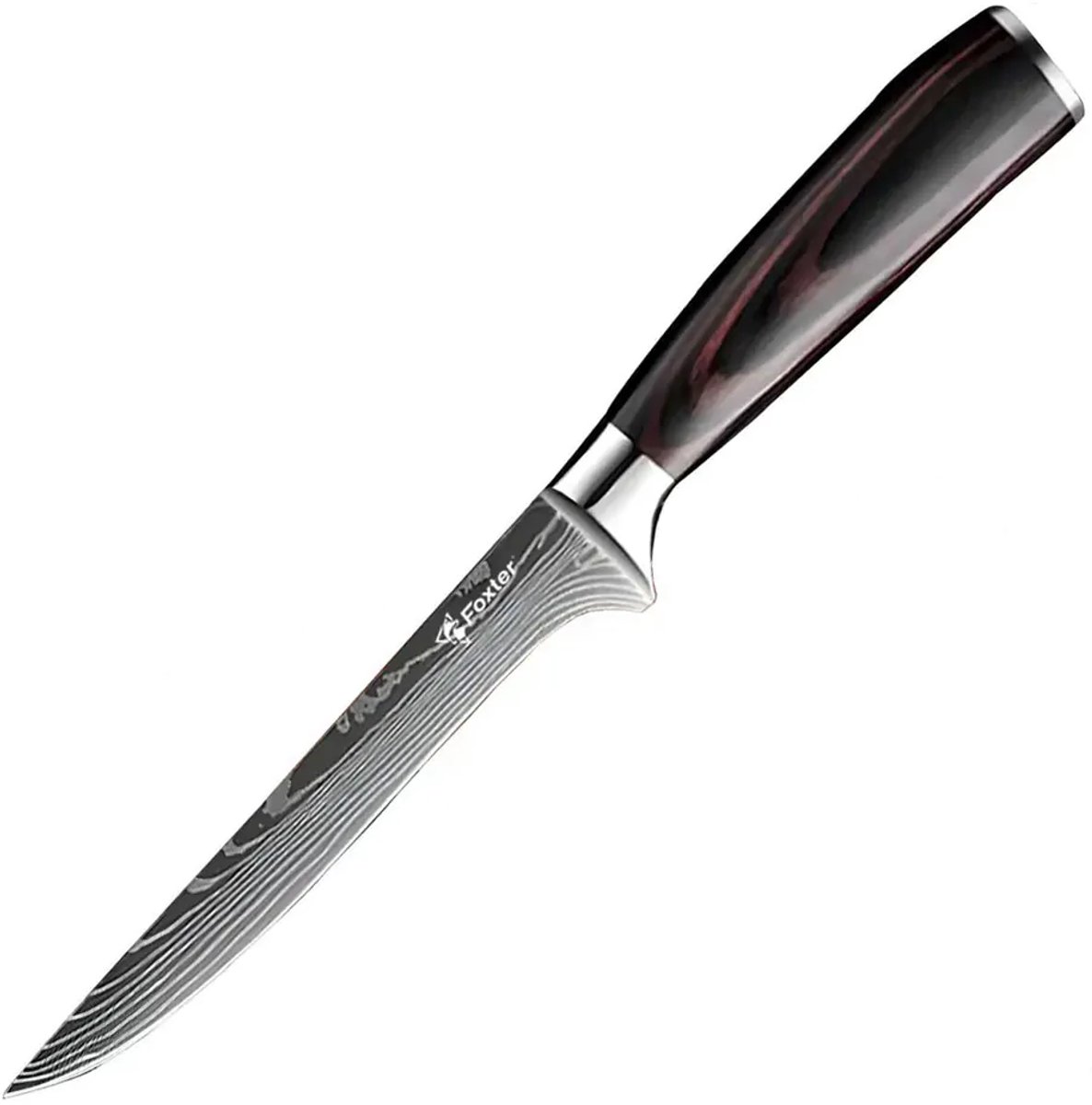 FOXTER® Koksmes - RVS - 28cm lang Houtlook greep