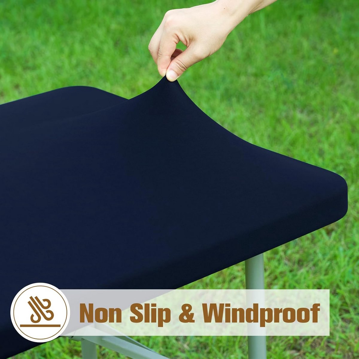Elastische Rechthoekige Tafelkleed Navy Blauw Voor Binnen en Buiten