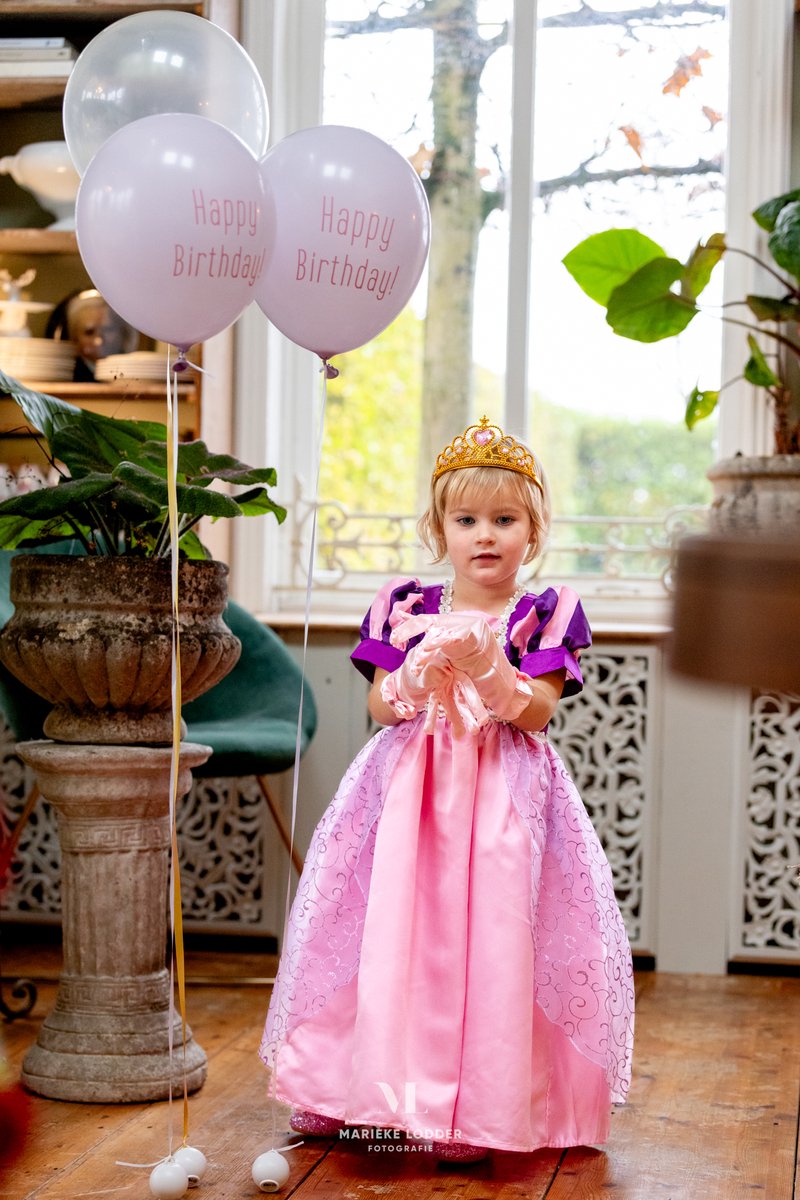Het Betere Merk - Prinsessenjurk meisje - Roze / Paarse jurk - maat 146/152 - Verkleedkleding meisje - Kroon - Tiara - Carnavalskleding Kind - Kleed - Lange handschoenen — afbeelding 5