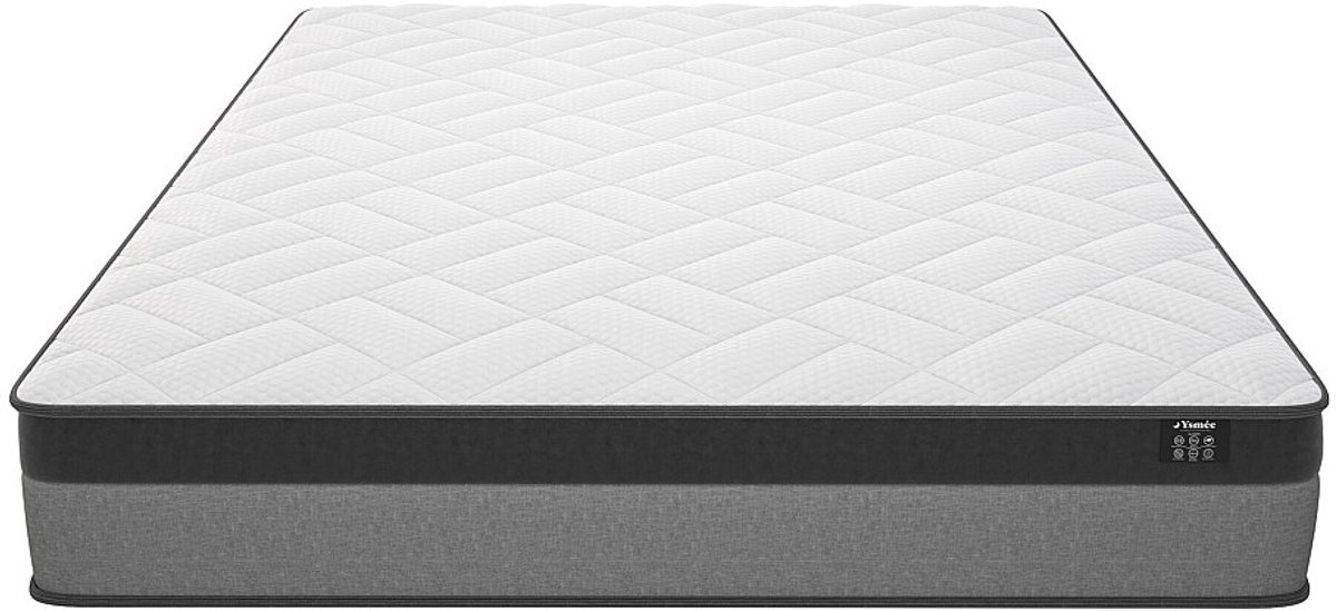 Vente-unique Matras met pocketveren en vormgeheugen 140x190cm dikte 24cm - ILLUSION van YSMÉE L 190 cm x H 24 cm x D 140 cm Wit
