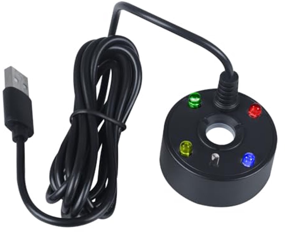 Aquariumvernevelaar - USB - LED-kleurverandering & bescherming tegen laag water - Zwart - Aquariumvijverfontein Halloween Kerst