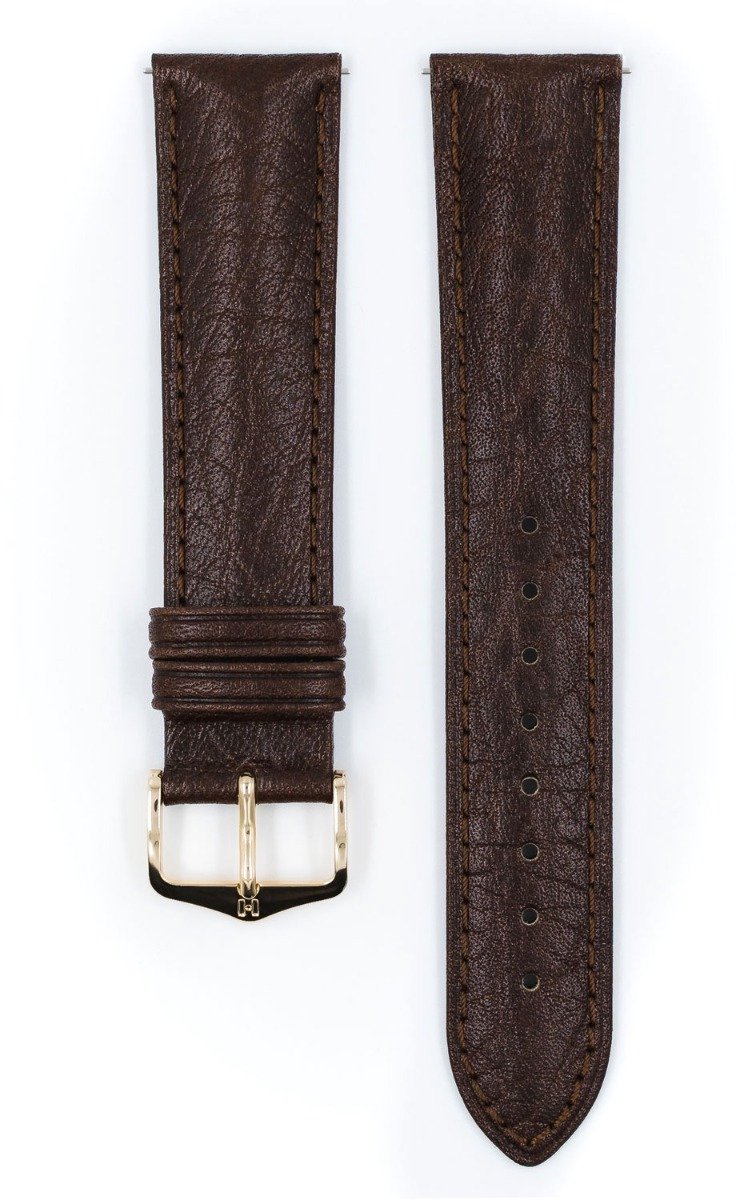 Hirsh Horlogeband Camelgrain Bruin - Leer - 10mm