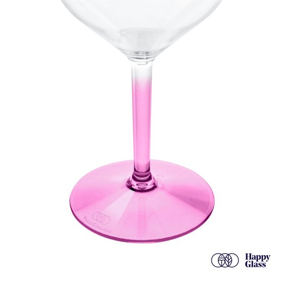 HappyGlass Lady Abigail plastic wijnglazen - Set van 4 kunststof herbruikbare wijnglazen - 47cl - Pretty pink steel - BPA-vrij Tritan van HappyGlass — afbeelding 5