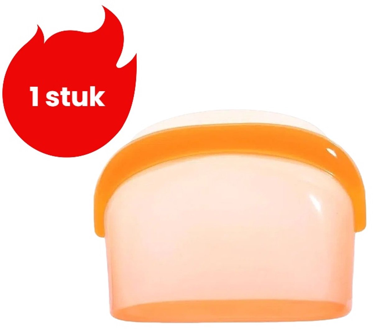 1 stuk - Siliconen voedselbewaarzak - Anti-geurzak voor koelkast - Voedselbewaarzak met grote capaciteit - Oranje