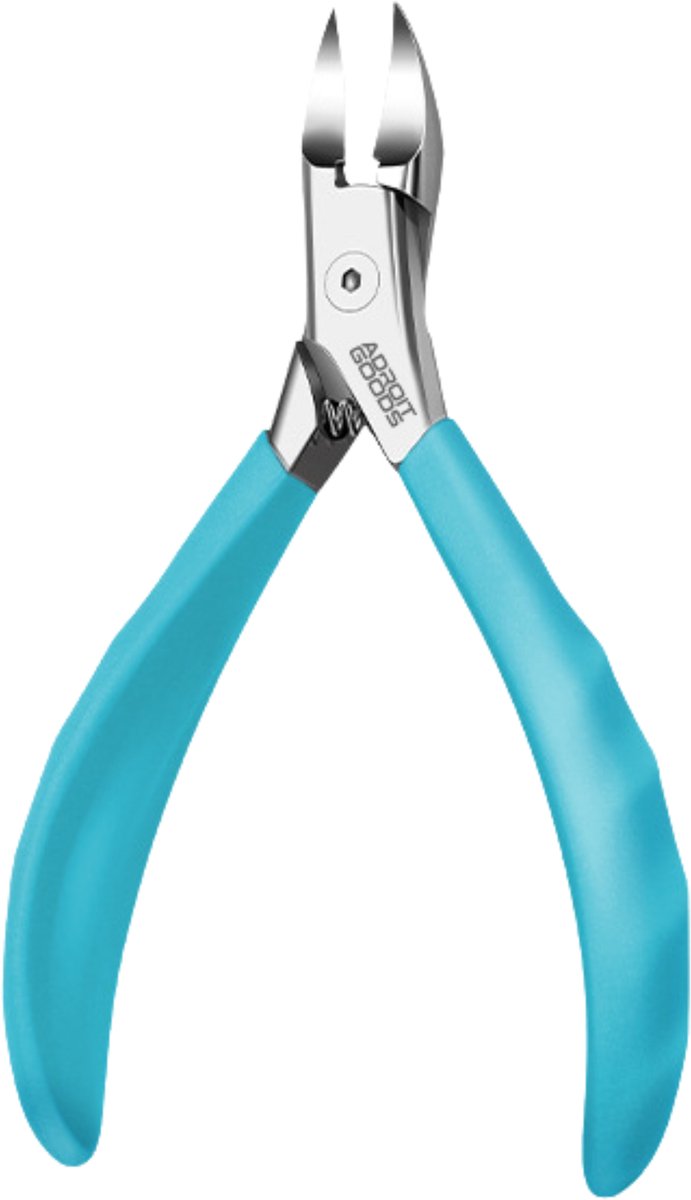 AdroitGoods Professionele Precisie Nageltang voor Ingegroeide en Dikke Nagels - extra scherp, gebogen snijpunten - Blauw