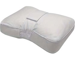 Kniekussen - Ademend Ergonomisch bedkussen voor zijslapers | Ondersteuning van traagschuim met voorgevormd ontwerp, voor uitlijning van de wervelkolom, heupdrukontlasting rug- en beenherstel, 34 x 24