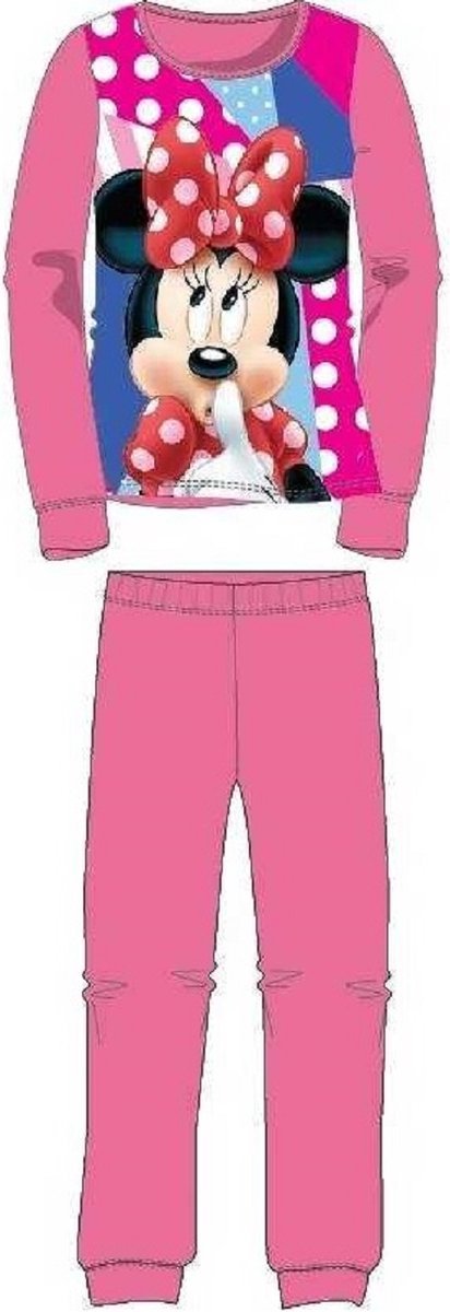 Disney Minnie Mouse - Pyjama - Donkerroze - Meisjespyjama