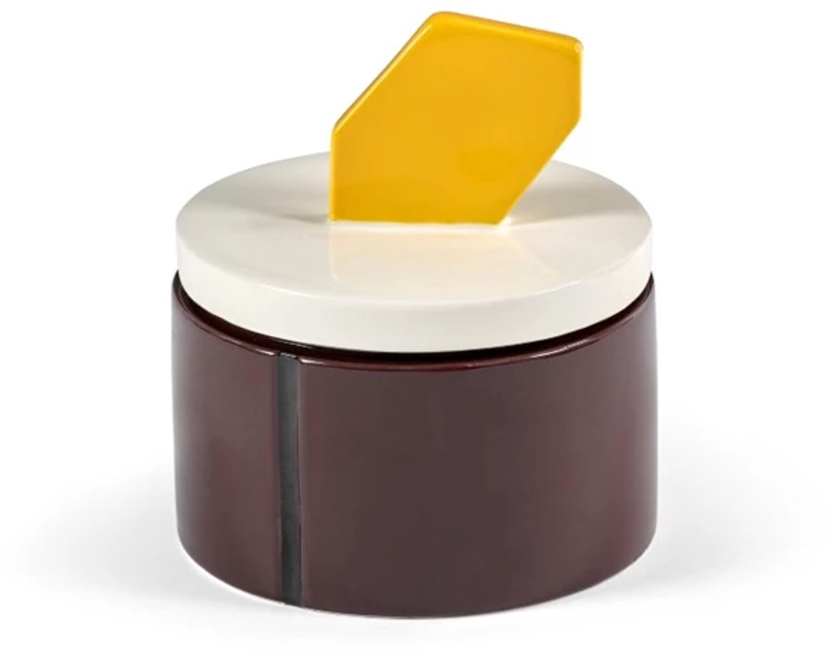 Serax Plan C Candela 03 geurkaars D12.5cm H13cm burgundy / geel meerkleurig