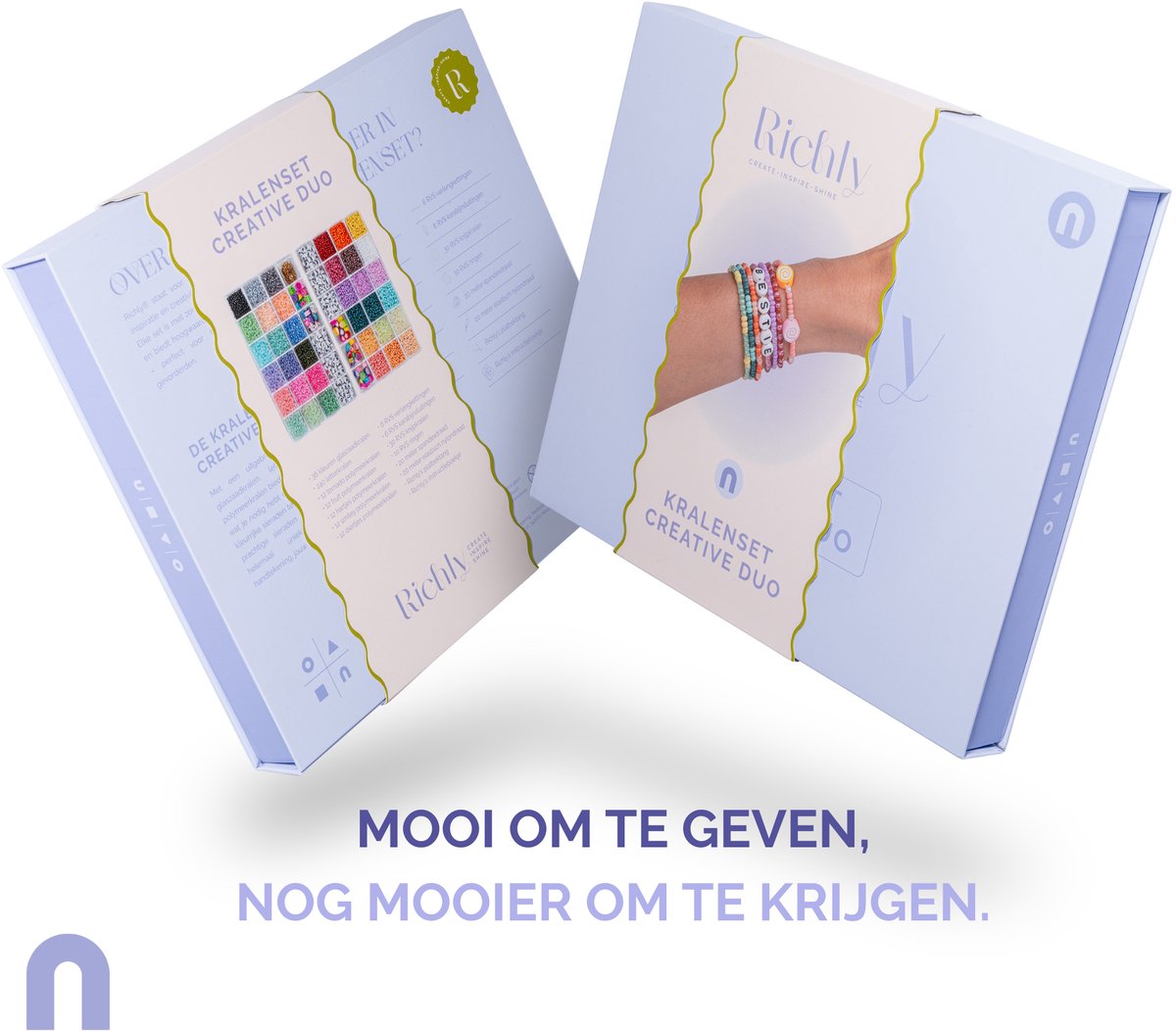 Richly® Kralen set Creative Duo - Armbandjes maken meisjes - 9000+ kralen - gratis E-BOOK - Complete set & Premium verpakking - Sieraden Maken Volwassenen - Letterkralen - Kralen ketting - Bedels & Gouden RVS-accessoires - Knutselen meisjes — afbeelding 7