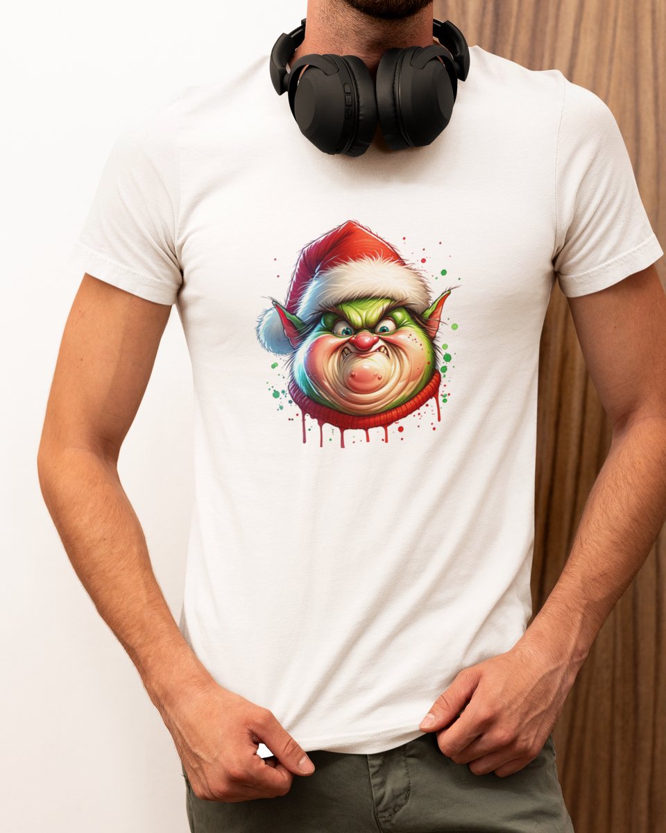 Merry Grumpmas - Kerst T-shirt Wit - Grappig T-shirt - Maat M - Kerst Cadeau Mannen - Limited Edition