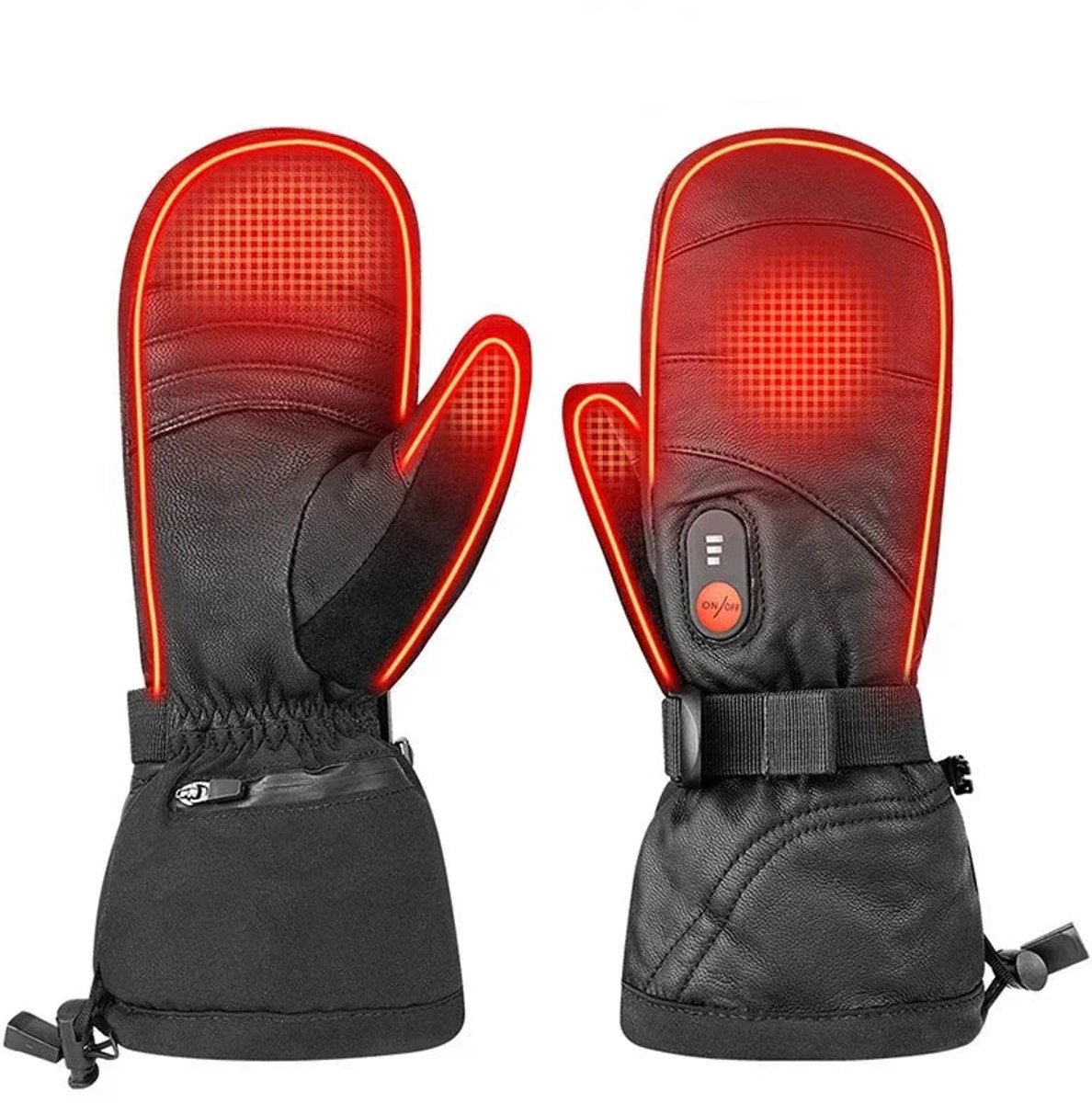 Verwarmde Handschoenen Verwarmde Wanten Elektrische Handschoenen Unisex Verwarmde Handschoenen Elektrische Wanten Batterij Verwarmde Handschoenen Koolstofvezel Verwarming 3 Shift Temperaturen- Small Zwart