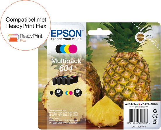 Epson 604 - Inktcartridge - Origineel - Standaard capaciteit - Zwart, Cyaan, Geel, Magenta