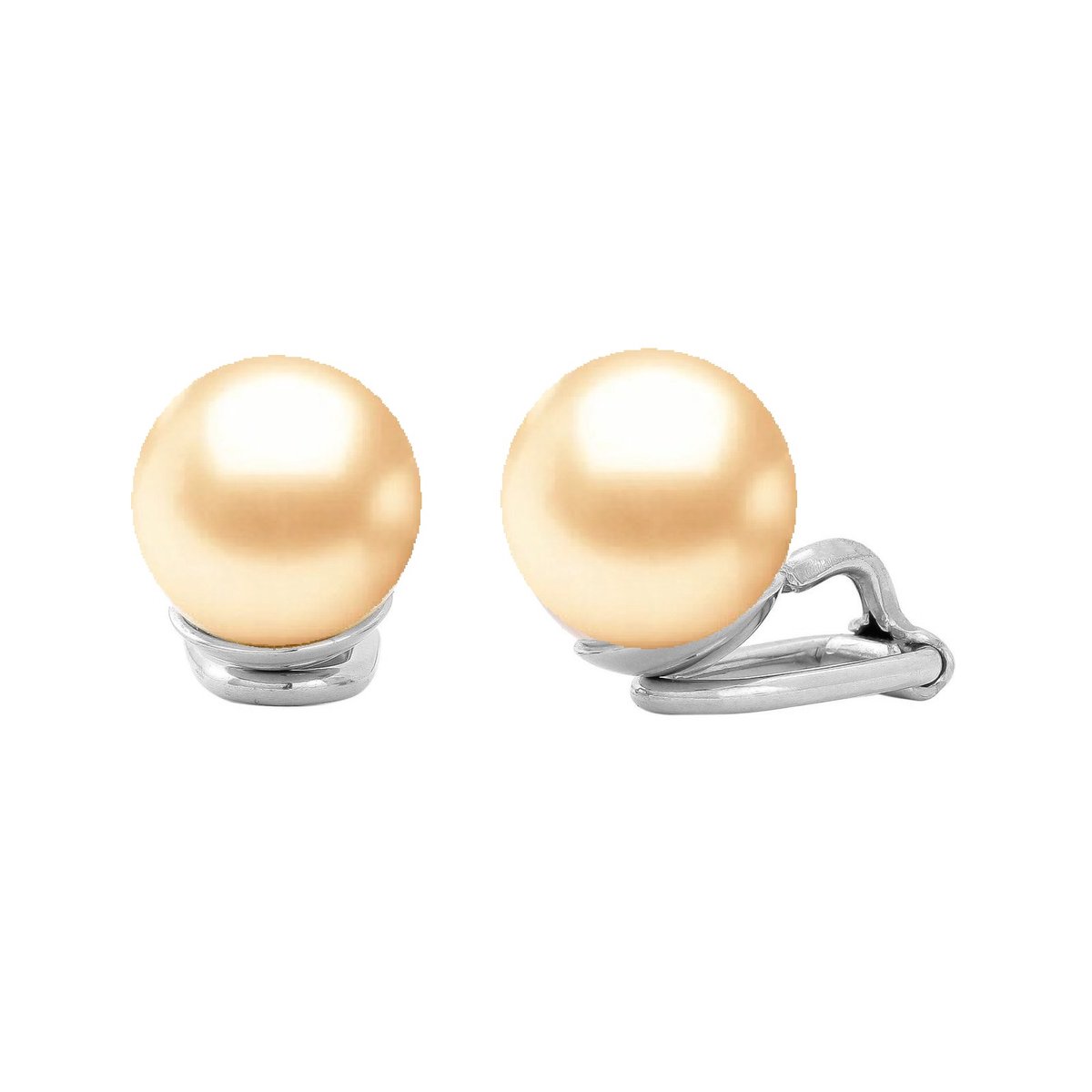 Hetty'S - Opvallende oorclips - 925 zilver - Gouden - Zoetwater parel -