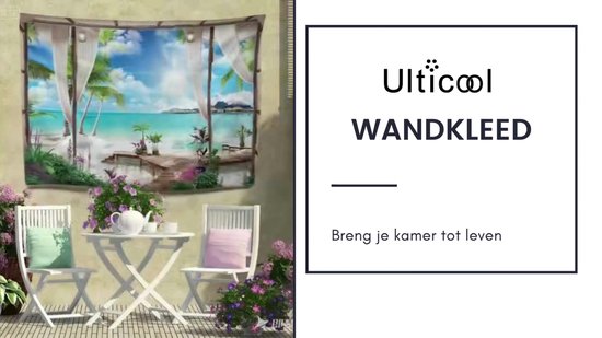 Decoratie Versiering - Ulticool Wandkleed Set van 2 – Maan Sterrenhemel Natuur Bohemian – Met Bevestigingspinnen - voor Binnen - Wandtapijt Posters Wanddoek Tarot Kaarten Heks Boho Zwart Aesthetic Room Decor - Idee Tiener Meisje