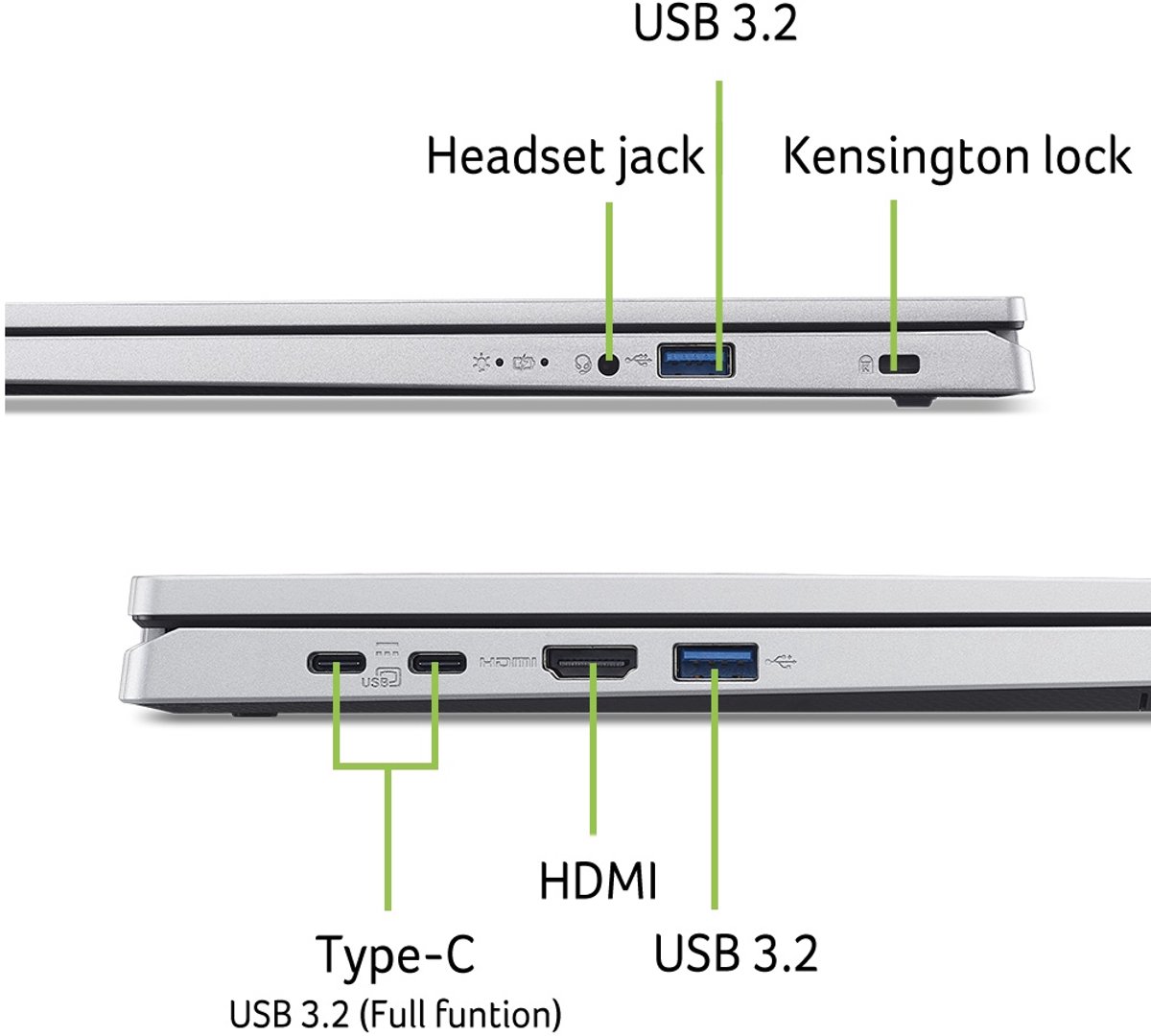 Acer Aspire Go 15 AG15-71P-587Q - Laptop - 15.6 inch - Core 5 - 16GB - 512 GB SSD - Zilver — afbeelding 3