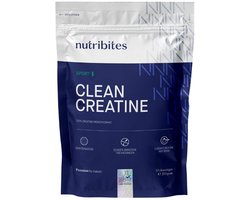 Nutribites Clean Creatine - 100% Gemicroniseerd Creatine Monohydraat - 5 g per Dosering - 250 g - NZVT Gecertificeerd