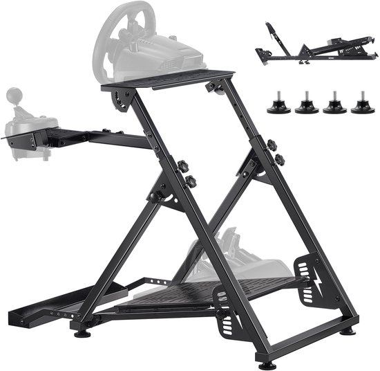 VEVOR Stuurwielstandaard Simulator Cockpit Opvouwbaar voor Logitech G923 G920 G29 G27