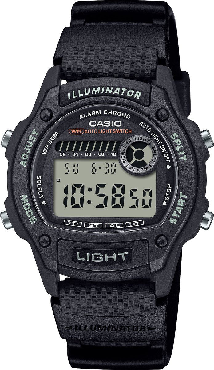 Casio Casio Collection W-220H-1A2VEF Horloge - Kunststof - Zwart - Ø 36 mm