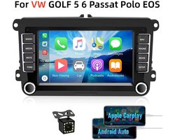 GPS Navigatie Head Unit for VW GOLF 5/6/Passat & Polo/EOS | 7inch Android 13 2+32G, Draadloos CarPlay, Bluetooth en WiFi FM