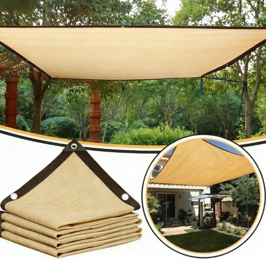 UPF50 Schaduwzeil 2x2 M UV Luifel Polyester Vierkant Zonnezeil Waterafstotend Tuin Balkon 595776122